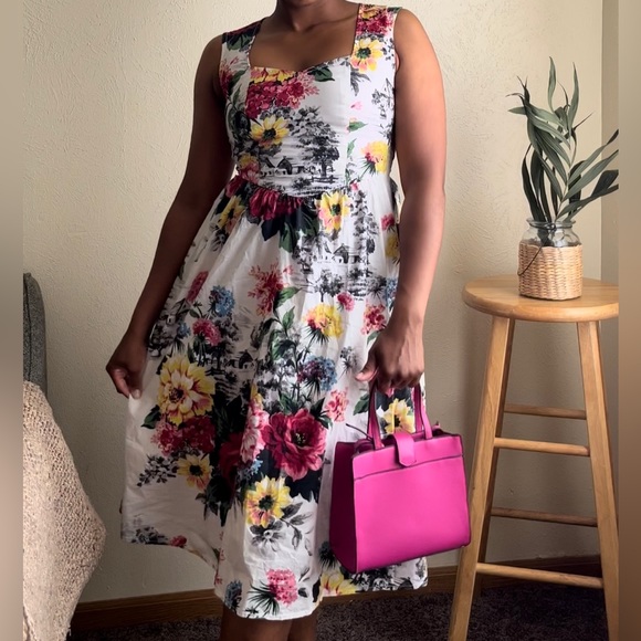 Anthropologie Cottagecore Dress (Unique Farmhouse Pattern) (NWOT) - Picture 11 of 13